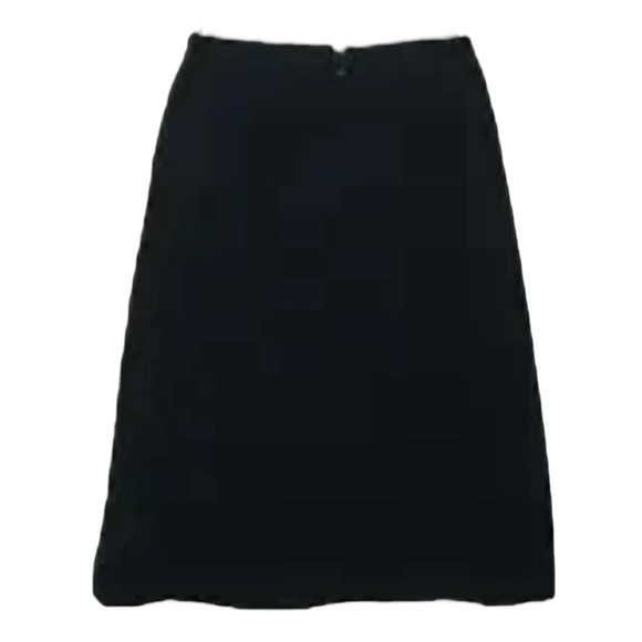 Ann Taylor Skirt Navy Blue Twee Preppy Nautical Coastal Work Quiet Luxury Wrap 8 - Picture 4 of 10
